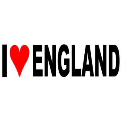 Image of 1st Class Designs I Love England Funny Bumper Sticker Car Van Bike Decal Free P&amp;P