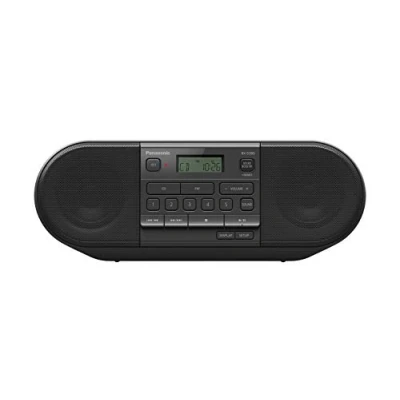 Image of Panasonic RX D500 Powerful &amp; Portable CD Radio with Sound Booster, FM, 20W Black