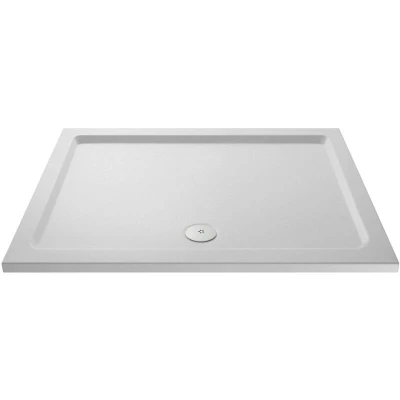 Image of nuie NSR031 Trays Modern Bathroom Slip Resistant Large Rectangular Shower Tray, 700mm x 1400mm, Matt White