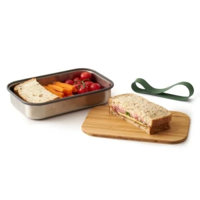 Image of BLACK + BLUM Stainless Steel Sandwich Box, Olive, Capacity 900ml