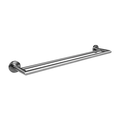 Image of Ambrosya® Exclusive Towel Rail Made of Stainless Steel Bathroom Rack Holder Bracket Hook Bar Rod Toilet WC (Stainless (Brushed))