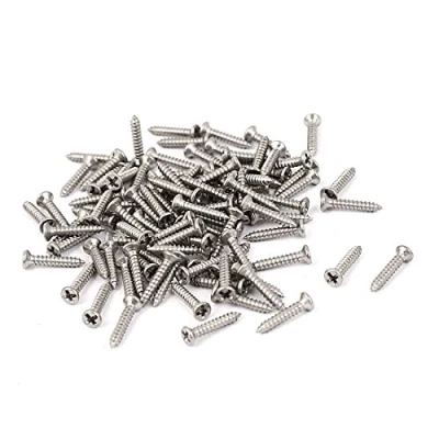 Image of sourcing map M1.4 x 8mm Cross Head Countersunk Self Tapping Screw 100 Pcs