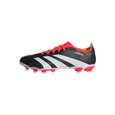 Image of adidas Unisex Predator 24 League Low Multi Ground Boots Sneaker, Core Black/Cloud White/Solar Red, 9.5 UK