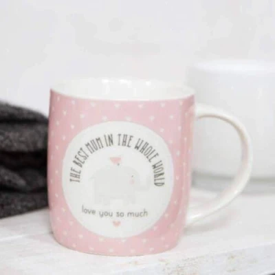 Image of The Best Mum In Whole World Pink Stoneware Mug