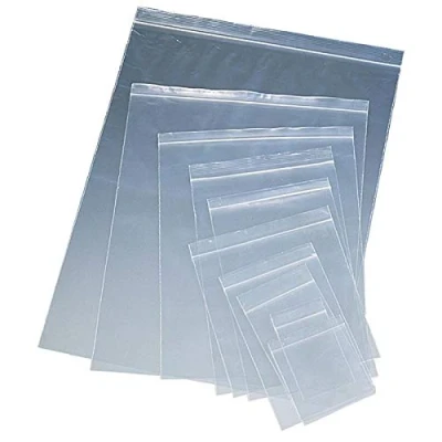 Image of Plain Resealable Reusable Grip Seal Clear Poly Plastic Storage Bags (300, 4.5 x 4.5&quot; (114 114 mm))