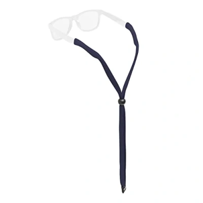 Image of Chums Original Small Frame Cotton Retainer Unisex Eyewear Keeper for Sunglasses &amp; Glasses Adjustable Fit, Washable Made in USA (Small End, Navy)