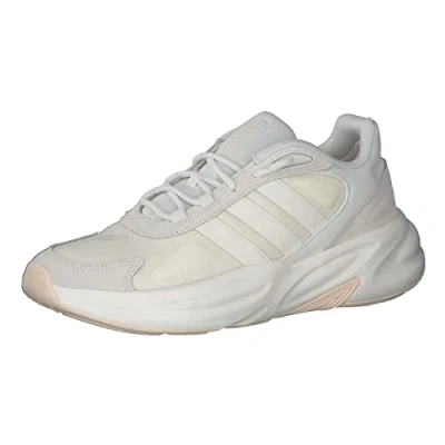 Image of adidas Sportswear Unisex Ozelle Cloudfoam Lifestyle Running Shoes White Leather Size UK 9.5