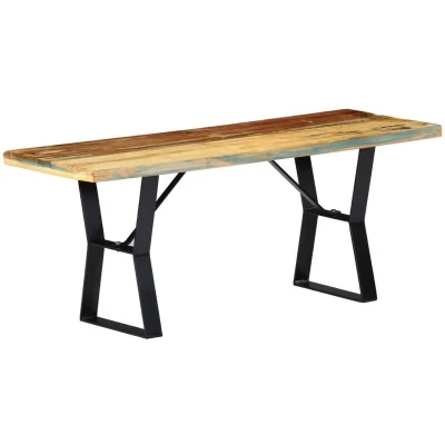 Image of vidaXL Bench 110 cm Solid Reclaimed Wood