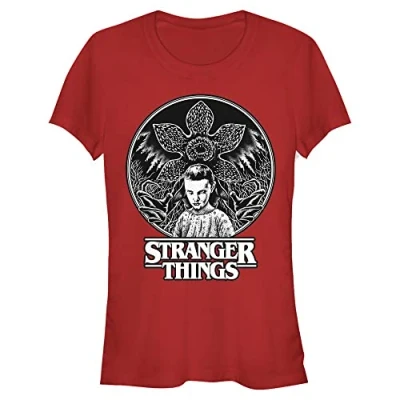 Image of Stranger Things Stippling Eleven Women&#039;s Crew neck Red M