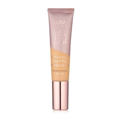 Image of LUNA Matte Foundation in MEDIUM PLUS Shade Contains Vitamin E and SPF15 Oil Free Face Foundations with Golden Undertone Suitable for Oily Sensitive Skin