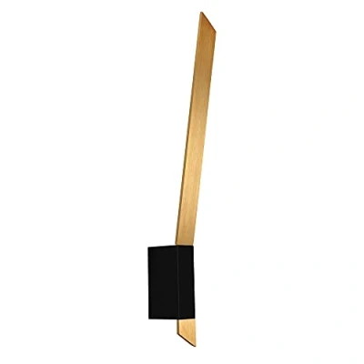 Image of LITECRAFT Visconte Strasbourg Wall Light Integrated 3000K LED in Black, Gold