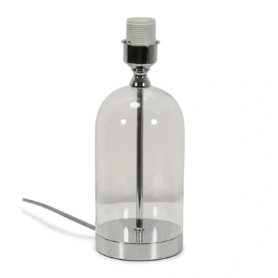 Image of Glass Table Lamp Base Living Room Lighting Bedroom Light Bedside Chrome