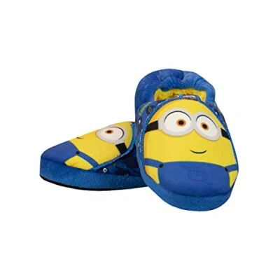 Image of MINIONS Boys Slippers Blue Size 8