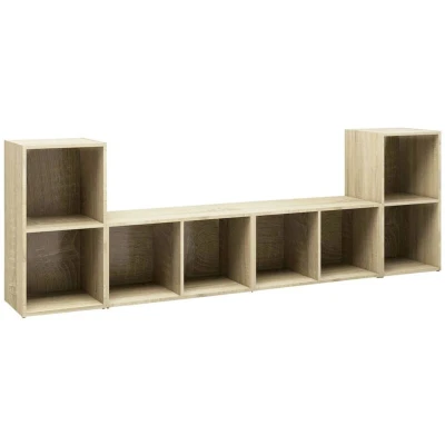 Image of vidaXL TV Cabinets 4 pcs Sonoma Oak 72x35x36.5 cm Engineered Wood