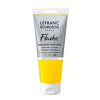 Image of Lefranc Bourgeois Acrylic Vinyl Emulsion, Japanese Yellow Light, 80 ml (1er Pack)