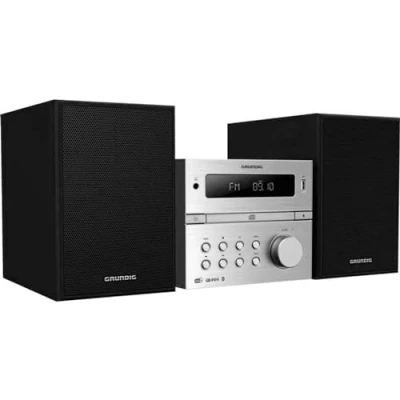 Image of Grundig GHF1070 CMS 4200 BT DAB+ Micro Hi Fi System, Silver/Black