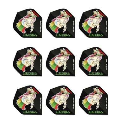 Image of Hardcore Peter Wright Snakebite Cartoon Extra Thick Dart flights 4 sets per pack (12 in total)