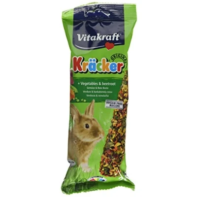 Image of Vitakraft Kracker Rabbit Small Animal Food Vegetables Beetroot, Pack of 5