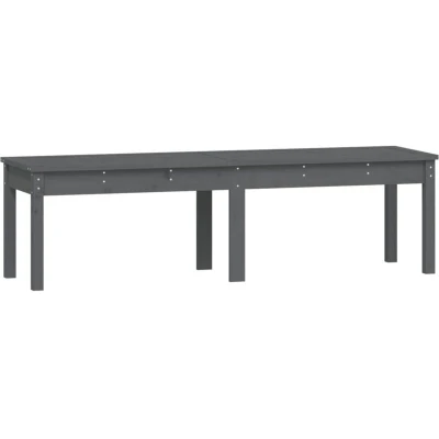 Image of vidaXL 2 Seater Garden Bench Grey 159.5x44x45 cm Solid Wood Pine