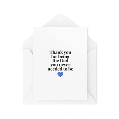 Image of Step Dad Cards Thank You For Being the Never Needed To Be Stepdad Birthday Father&#039;s Day CBH1632