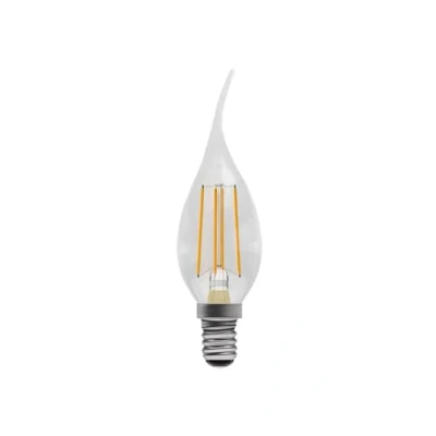 Image of 4W LED Filament Bent Tip Clear Candle SES 2700K