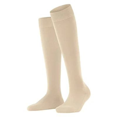 Image of FALKE Women&#039;s ClimaWool W KH Temperature Regulating Long Plain 1 Pair Knee High Socks, Beige (Cream 4011), 5.5 6.5