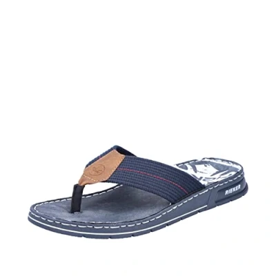 Image of Rieker Men&#039;s 21280 Flip Flop, Blau, 6.5 UK