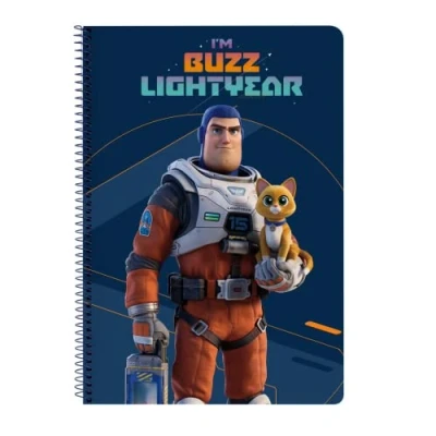 Image of Safta Unisex Kid&#039;s Article Folio Notebook 80 H. Lightyear Hard Lids, Multicoloured, M