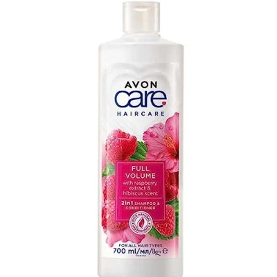 Image of Avon Care Full Volume 2 in 1 Shampoo &amp; Conditioner Infused with raspberry extract and hibiscus scent