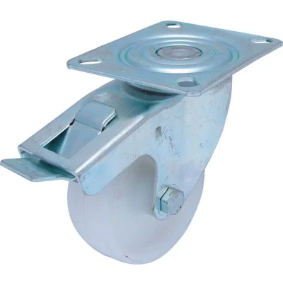 Image of Atlas Workholders 125mm T/P Swivel Castor (Zinc) N/W &amp; Brake