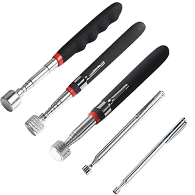 Image of NEPAK 5 PCS Magnetic Telescopic Pick up Tool,Magnetic Sticker Gadget, Durable Collector with Pocket Clip (1.5LB 3LB 10LB 15LB 20LB)