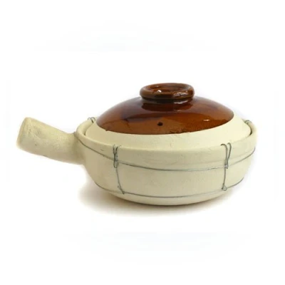 Image of One Handle Earthen Pot 16cm Diameter