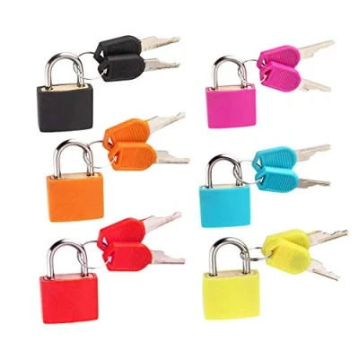 Image of Schneespitze 6 Pcs Small Suitcase Locks,Shackle Security Set Luggage Locks Padlock with 2X Keys for Travel Safety Shackle