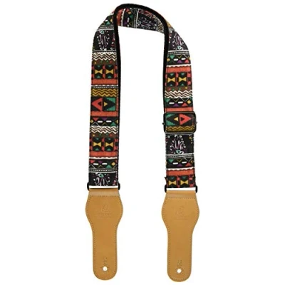 Image of Ortega Guitars Adjustable Guitar Strap Acoustic / Bass, Electric Bass World Series Cotton, Frisco Dance (OCS 430)