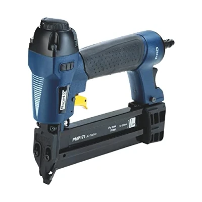 Image of Rapid PRO PMP171 Pneumatic Micropinner for No. 8 Brads, With Comfort Grip, Adjustable Air Exhaust, Includes Carry Case and 500 Micro Pins (5001345), Black