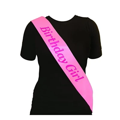 Image of SASH Birthday Girl Hen Night Party Celebration Pink Fabric Accessory