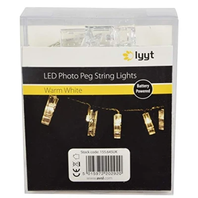 Image of Lyyt Photo Clip String Lights White