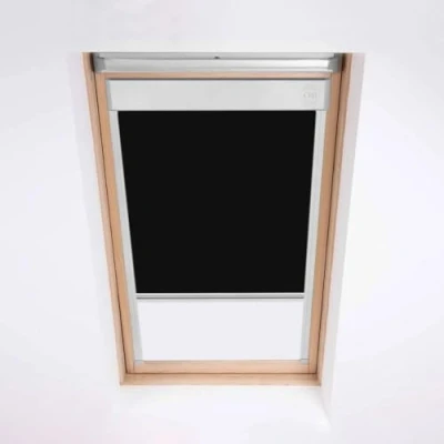 Image of Skylight Roller Blinds for Velux Roof Windows, Blackout Blind, Window Code SK06 Black