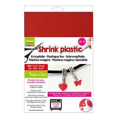 Image of Vaessen Creative Shrink Plastic, 25 Sheets, 21 x 30 cm, Fun Arts and Crafts Projects for All Ages