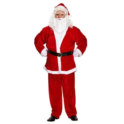 Image of Mens Adult Deluxe Santa Suit Fancy Dress Costume Plus Size XXL