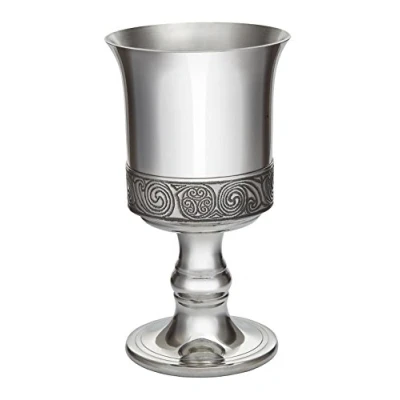 Image of Wentworth Pewter Kells Celtic Band Goblet, Wine Chalice,