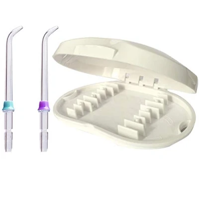 Image of WuYan Dustproof Nozzle Box for Waterpik + 2pcs Oral Hygiene Standard Tips Suit WP 100 450 250 300 660 900