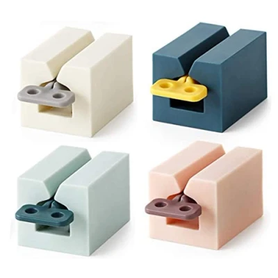 Image of BOBOZHONG Toothpaste Squeezer,4Pcs Rolling Tube Squeezer Seat Holder Stand Rotate Dispenser for Bathroom