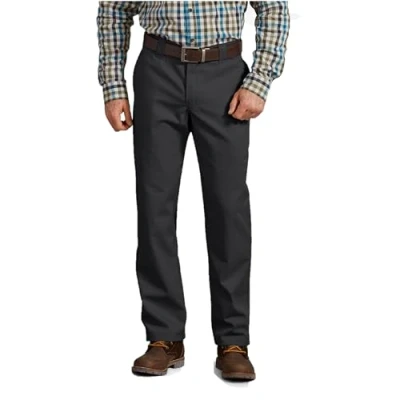 Image of Dickies Men&#039;s Active Waist Regular Fit Pants Business Casual, Black, 36W x 34L
