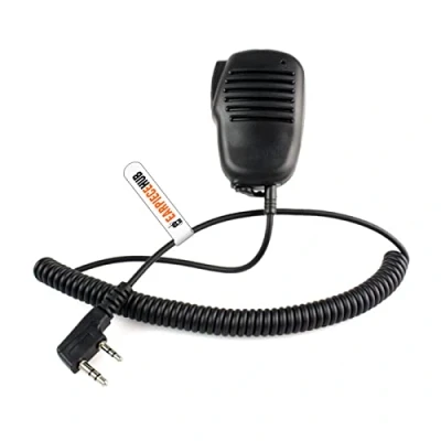 Image of Earpiece Hub Kenwood 2 Pin Remote Speaker Mic Shoulder/Handheld with PTT Microphone Walkie Talkie forTwo Way Radio