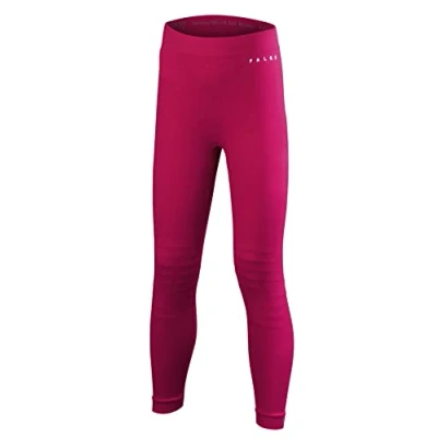 Image of FALKE Unisex Kids Wool Tech Long K TI Functional Yarn Quick Dry 1 Piece Base Layer Bottom, Pink (Berry 8284), 3 4