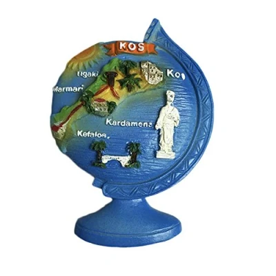 Image of 3D Kos Island Greece Refrigerator Magnet Globe Style Tourist Souvenirs Stickers,Home &amp; Kitchen Decoration Fridge from China