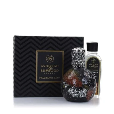 Image of ASHLEIGH &amp; BURWOOD Autumnal Orange Gift Set Hand Crafted Oriental Woodland Lamp Moroccan Spice Fragrance 250ml