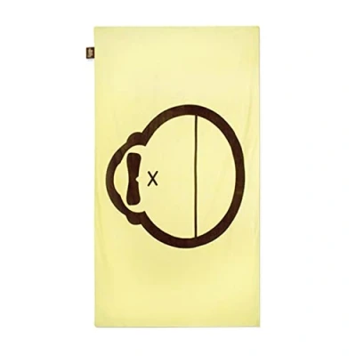 Image of Sun Bum Sonny Beach Towel, Printed Cotton Extra Large Yellow