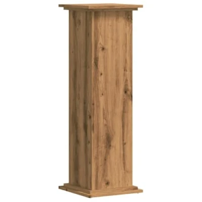 Image of vidaXL Plant Stand Pot Holder Artisian Oak Engineered Wood 60kg Load Capacity 33x33x100 cm Indoor Garden Display Modern Flower Rack